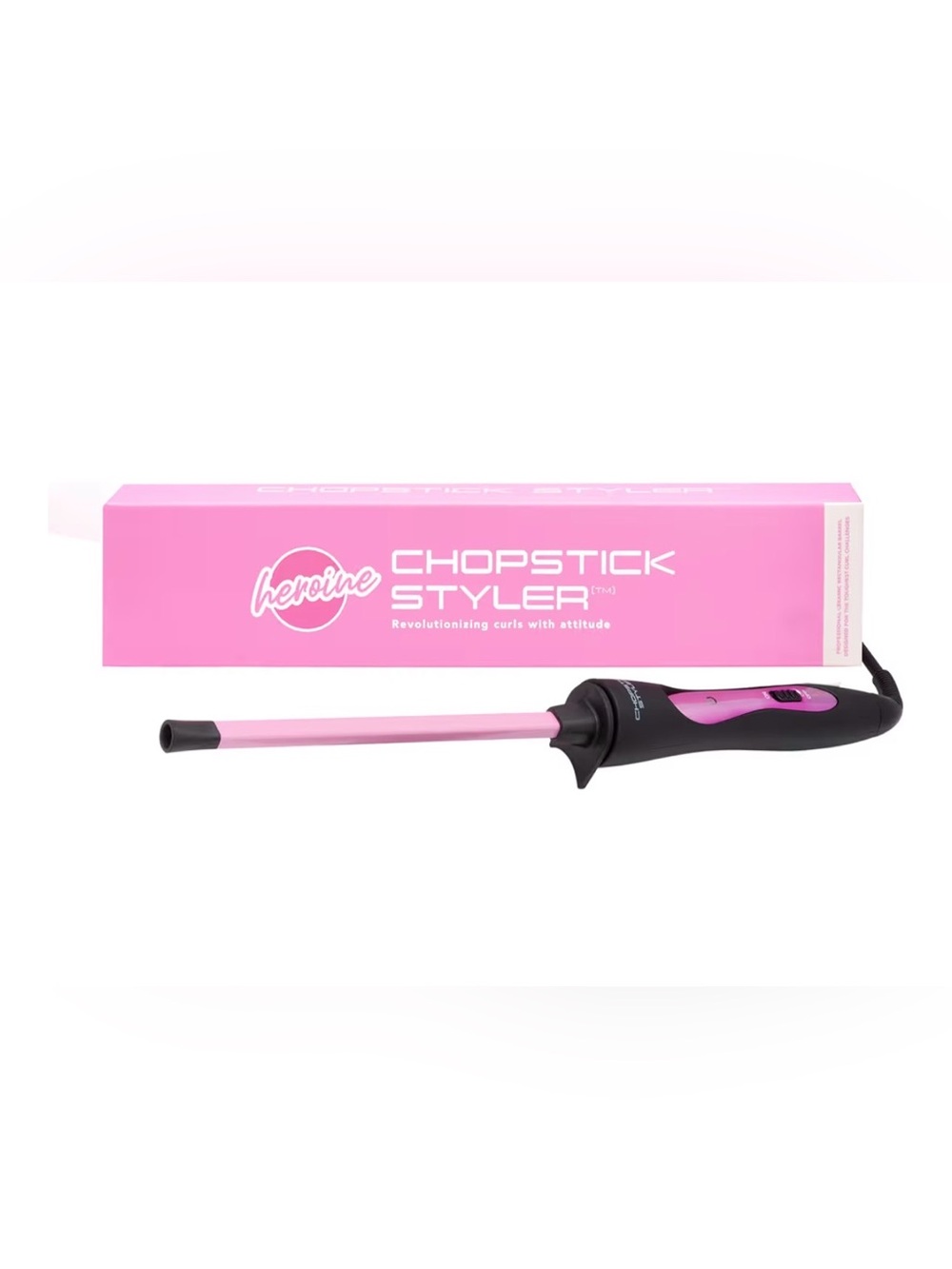 CHOPSTICK STYLER Heroine Curling Wand 3/8” Skinny Barrel Tight Ringlet Curls NEW